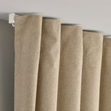 Cortinas con bolsillo de varilla para colgar, cuarto de oscurecimiento, color beige.