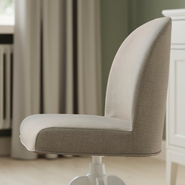 ROSENTORP / ROSENTORP Mesa y 4 sillas, blanco/blanco Kilanda beige claro, 155/215x87 cm