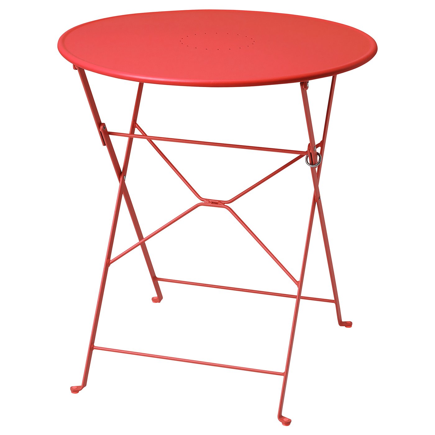 SALTHOLMEN Mesa jardín, plegable/naranja, 65 cm IKEA