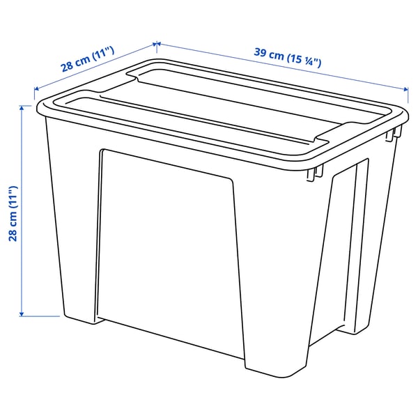 SAMLA Caja con 39x28x28 cm/22 l - IKEA