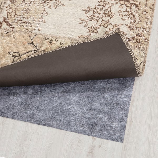 SILKEBORG Alfombra, pelo corto, colores variados gris, 90x150 cm - IKEA