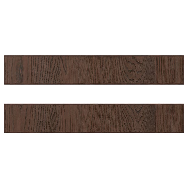 Cajones SINARP de madera oscura, chapa de roble con cantos de madera maciza, forma rectangular, diseño elegante.