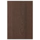 Panel de chapa de roble de madera oscura con textura de grano visible, forma rectangular, color uniforme.