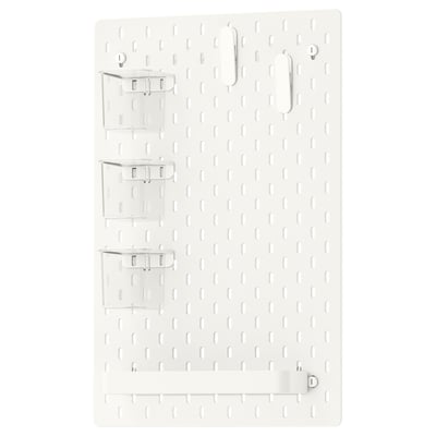 SKÅDIS Tablero perforado comb, blanco, 36x56 cm