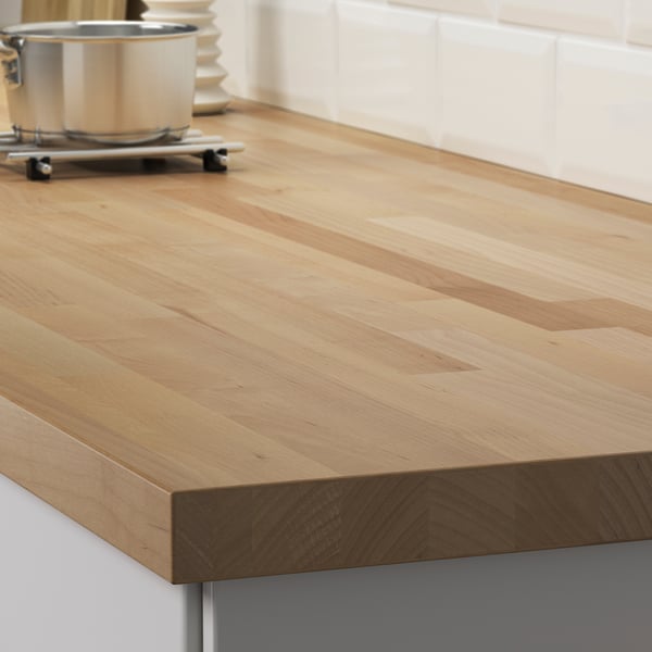 SKOGARP Encimera a medida - abedul, madera maciza - IKEA