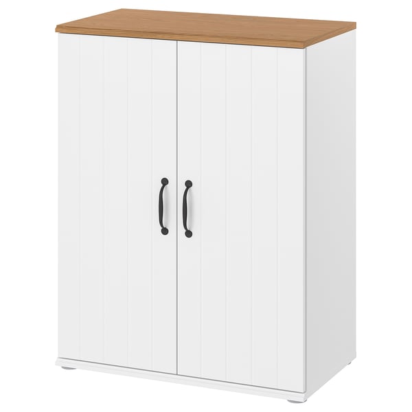 SKRUVBY Armario con puertas, blanco, 70x90 -