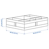 SKUBB Caja con compartimentos, blanco, 44x34x11 cm