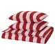 SLÅNHÖSTMAL Funda nórdica y 2 fundas almohada, rosa claro rojo oscuro/raya, 240x220/50x60 cm