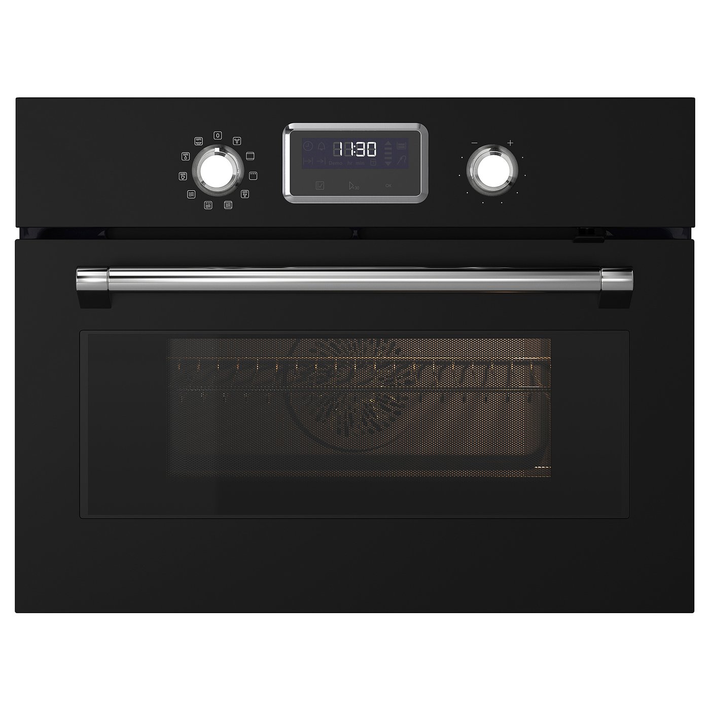 SMAKSAK Microondas combi+horno aire forzado, negro - IKEA