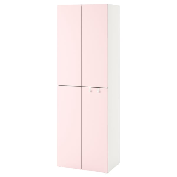 SMÅSTAD blanco rosa claro/con 2 de armario, 60x42x181 IKEA