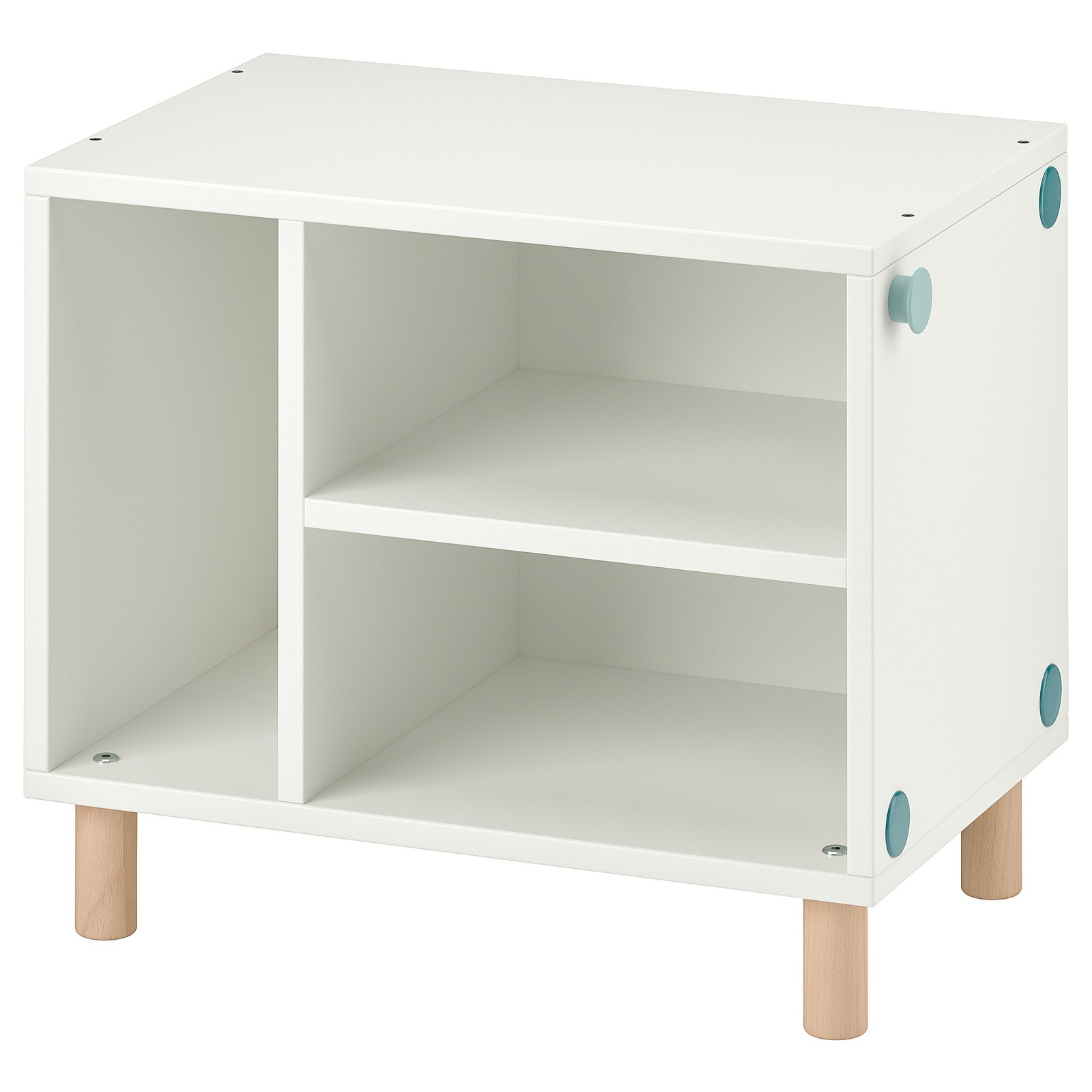 SMUSSLA Mesita de noche/estantería, blanco - IKEA