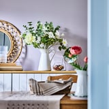 SMYCKA Ramo artificial, interior/exterior/blanco, 60 cm