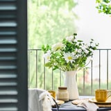 SMYCKA Ramo artificial, interior/exterior/blanco, 60 cm