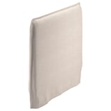 Funda de tapicería beige para silla, forma rectangular con tejido texturizado, diseño minimalista.