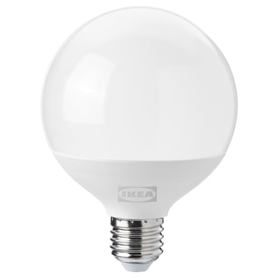 SOLHETTA Bombilla LED E27 1521 lúmenes, regulación intensidad luminosa/forma de globo blanco ópalo, 95 mm