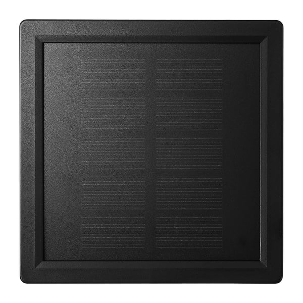 Placa de plástico cuadrada negra con superficie texturizada, bordes lisos. La calidad parece una construcción uniforme y robusta.