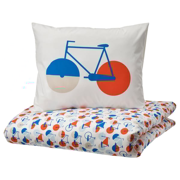 Funda almohada, motivo bicicleta, 150x200/50x60 cm IKEA