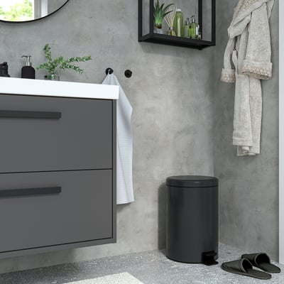 STENTRAPPA Cubo de basura con pedal, antracita, 18 l