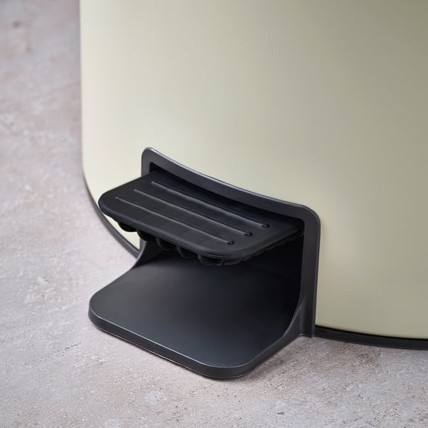 STENTRAPPA Cubo de basura con pedal, beige grisáceo, 18 l