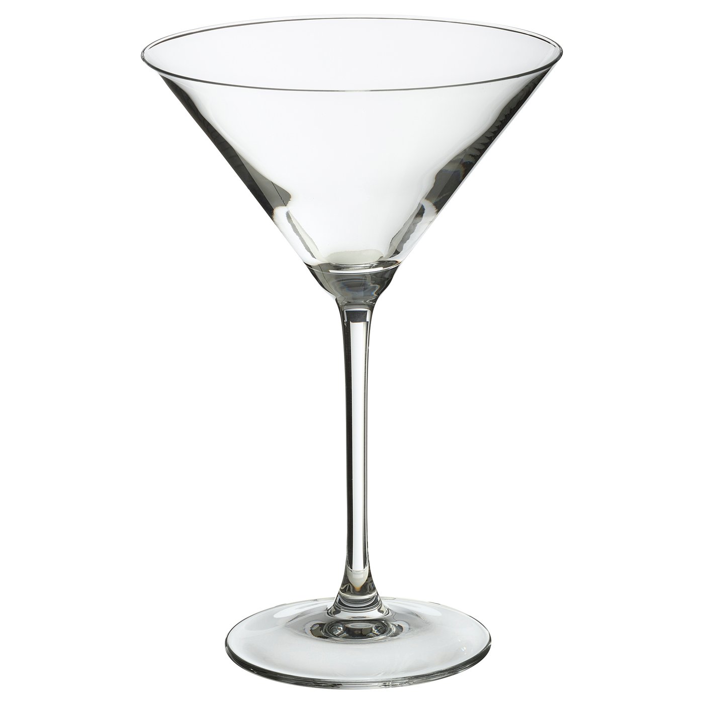 STORSINT: copa de martini transparente y sin tallo con un diseño de cristal brillante.