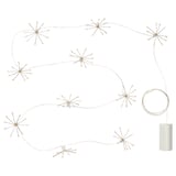 Guirnalda de luces doradas STRÅLA, que funcionan con pilas, brillo cálido, diseño festivo y brillante, materiales plásticos ecológicos.