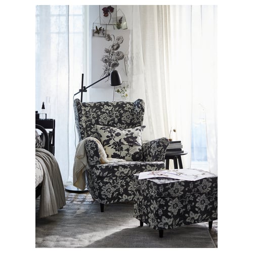 STRANDMON Funda para sillón, Frörum beige/antracita IKEA