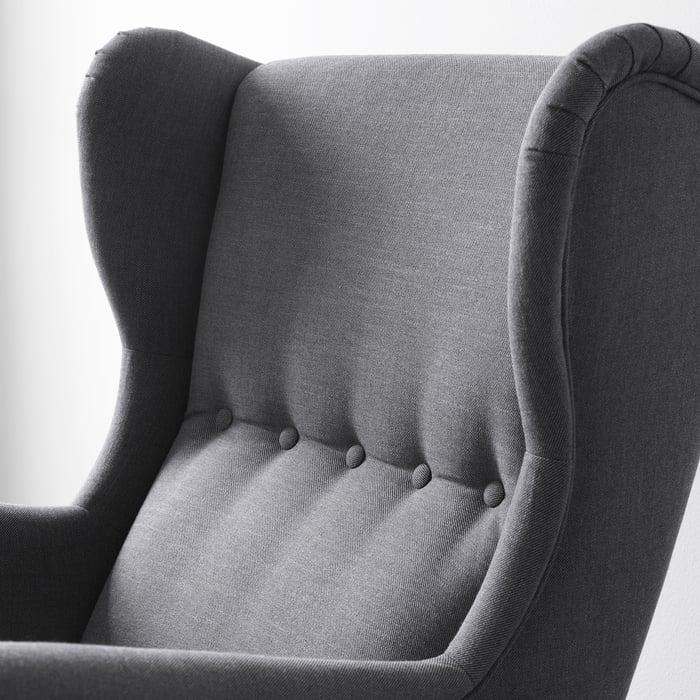 STRANDMON Sillón orejero, Nordvalla gris oscuro IKEA