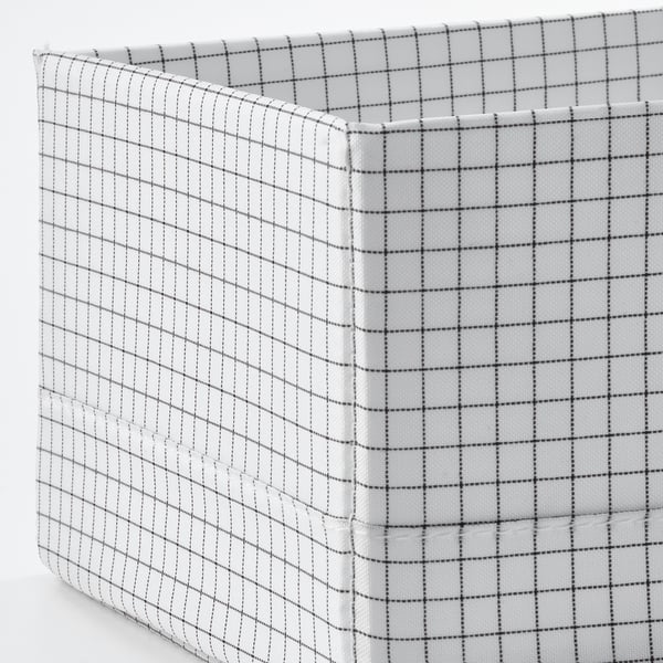 STUK Caja con compartimentos, blanco/negro, 17x32x10 cm