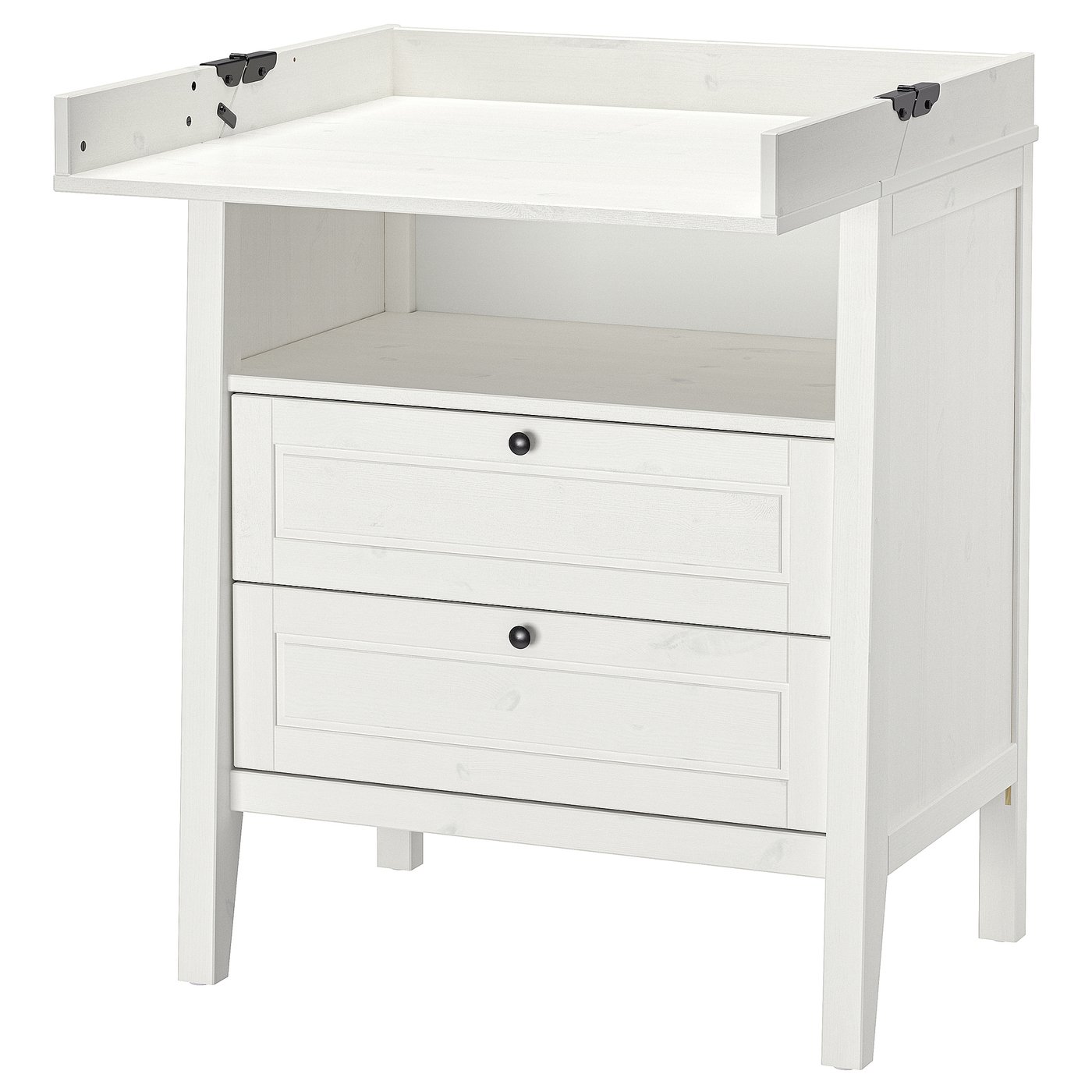 SUNDVIK cómoda con cambiador, blanco, 78x79x99 cm