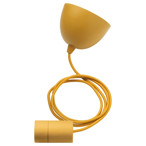 SUNNEBY Montura para lámpara de techo - amarillo oscuro textil - IKEA