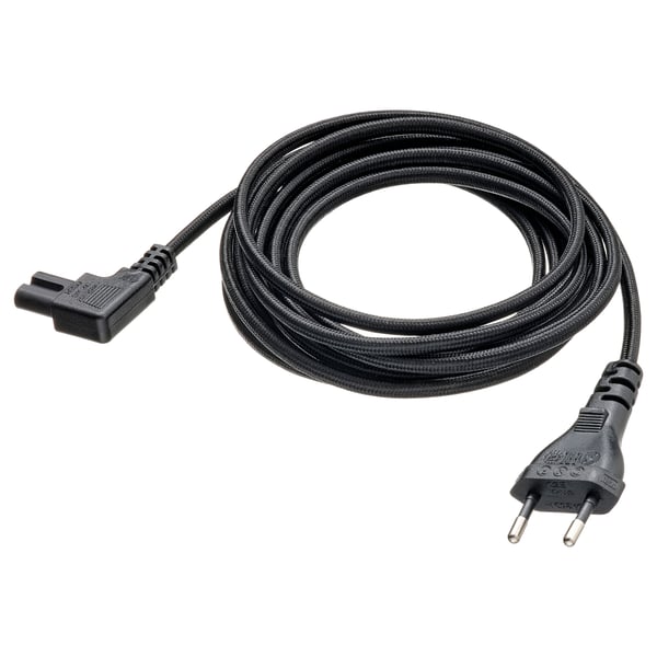 Cable de alimentación negro SYMFONISK, 3. 5m, poliéster trenzado, se conecta a la toma de pared.