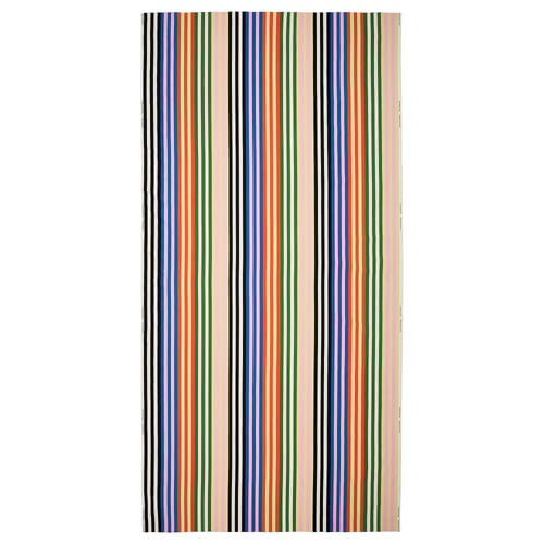 Tela de rayas brillantes llamada TAGGKÖRVEL, multicolor, rayada, rectangular, hecha de 100% algodón.
