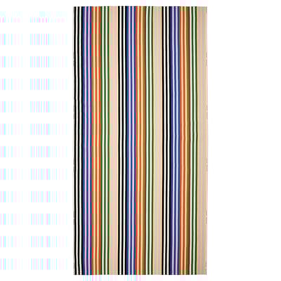 Tela de rayas brillantes llamada TAGGKÖRVEL, multicolor, rayada, rectangular, hecha de 100% algodón.
