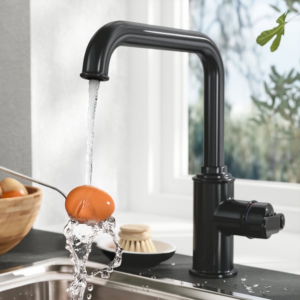 TAKSJÖN Grifo de cocina monomando, negro