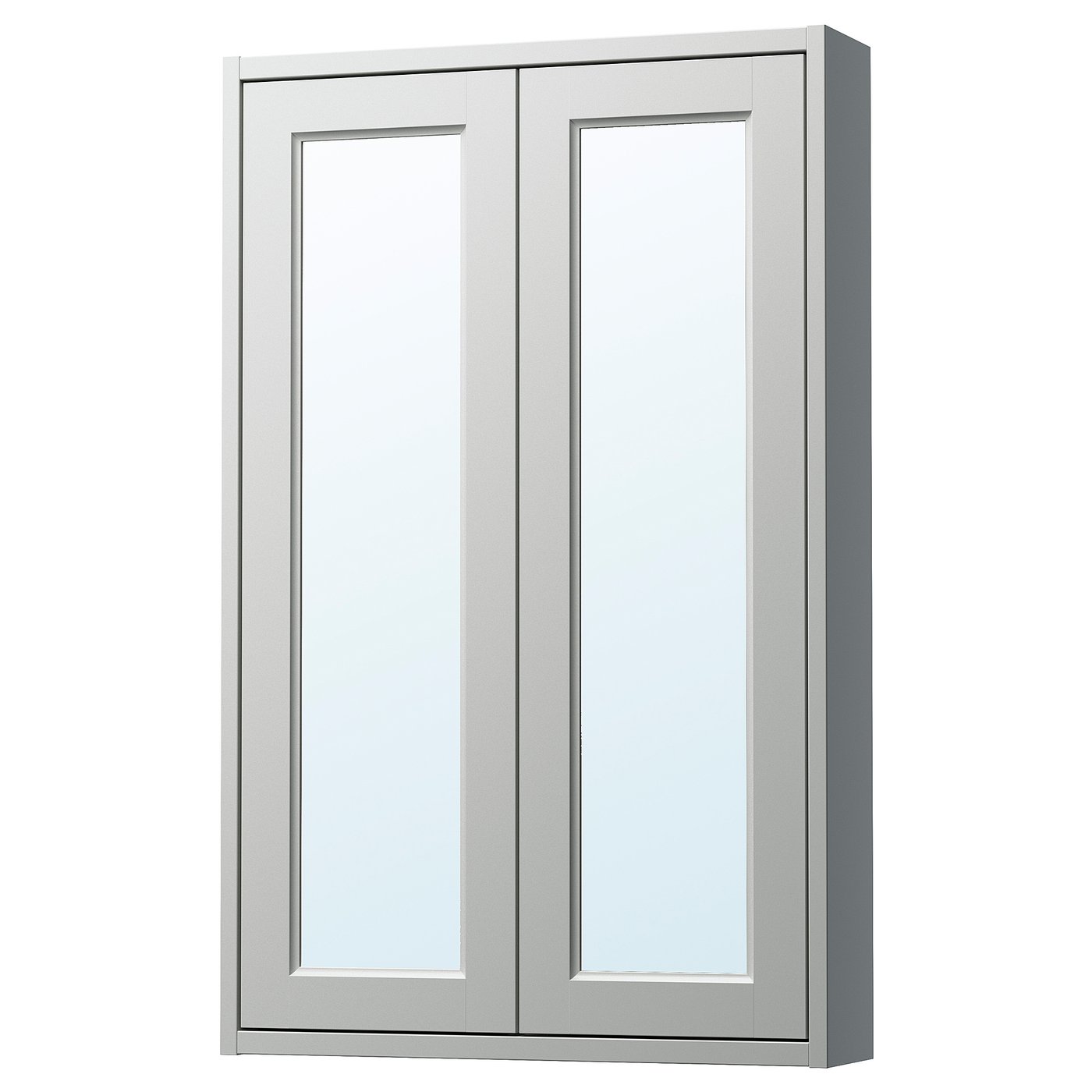 TÄNNFORSEN Armario espejo con puertas - gris claro 60x15x95 cm