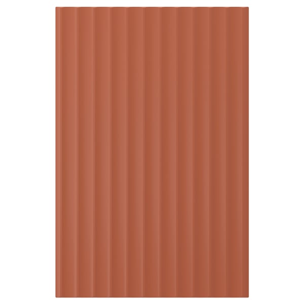 TERRSJÖ Puerta, marrón rojizo motivo de ondas, 40x60 cm
