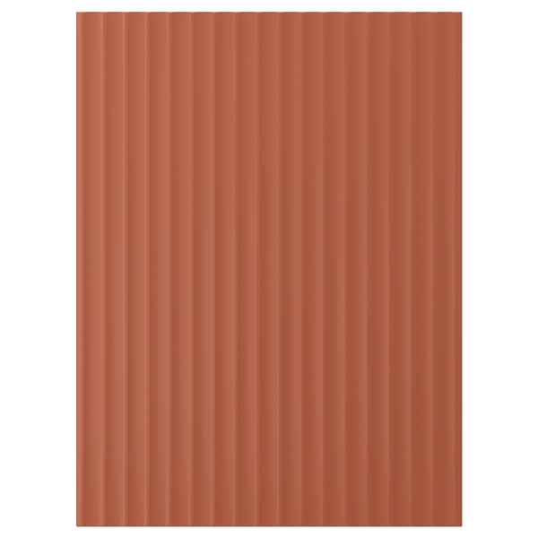 TERRSJÖ Puerta, marrón rojizo motivo de ondas, 60x80 cm
