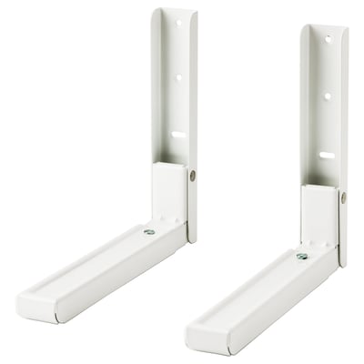 Dos soportes de pared TILLREDA, metálicos, en forma de L.
