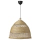 TORARED / HAVSDJUP Lámpara de techo, a mano junco/negro, 55 cm