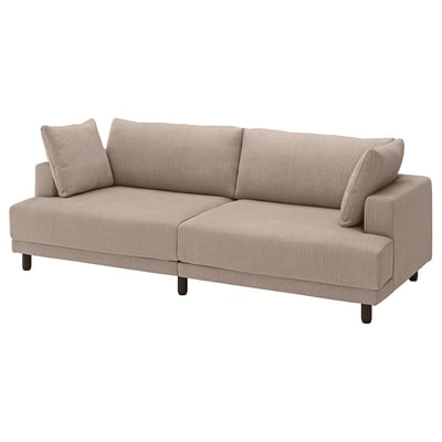 UPPÅKRA Sofá modular 3 plazas, Samsala beige grisáceo