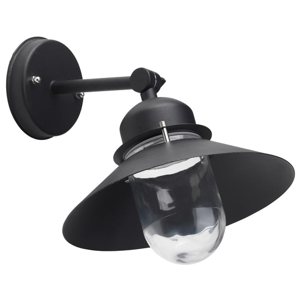 upplid lampara de pared exterior negro 28 cm