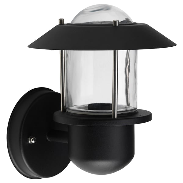 upplid lampara de pared exterior negro 20 cm