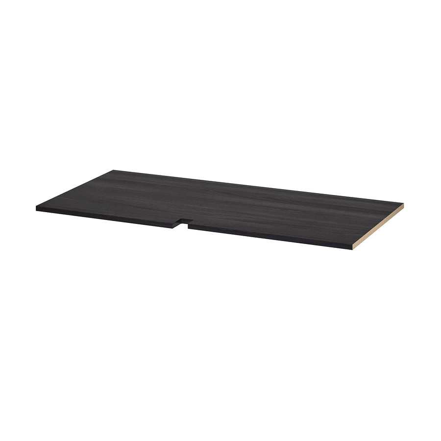 UTRUSTA Balda para armario bajo esquina, efecto madera negro, 128 cm - IKEA