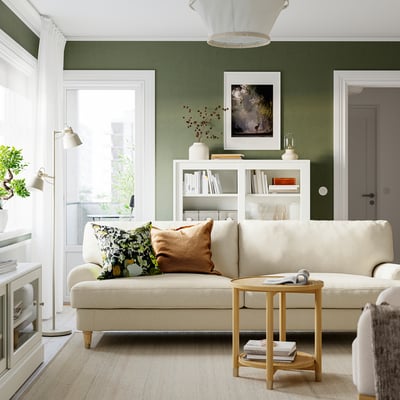 VALNÄS Sofá de 3 plazas, Knäbäck beige claro