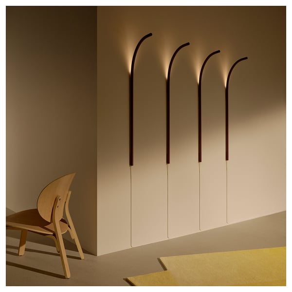 VARMBLIXT Lámpara rojo oscuro metal/tubo - IKEA