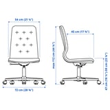 Ilustración con medidas del producto: VEBJÖRN/MULLFJÄLLET.