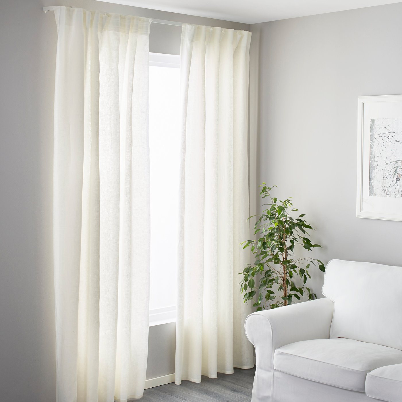 vidga riel de cortina de 1 rail blanco 140 cm