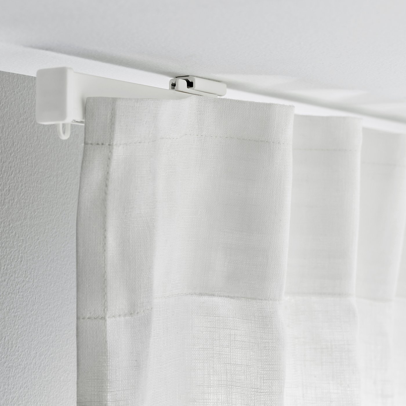 vidga riel de cortina de 1 rail blanco 140 cm