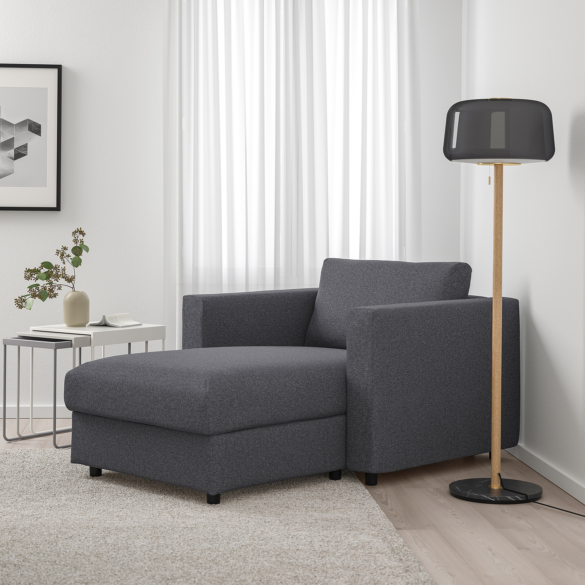 VIMLE Chaiselongue, Gunnared gris IKEA