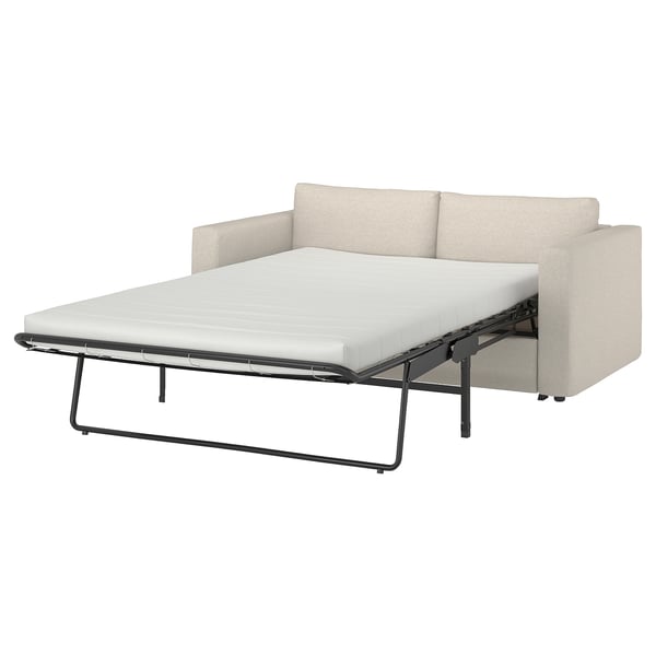 Sofá cama VIMLE, beige, angular, convertible.
